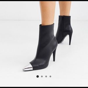 Metal Toe Heeled Boots